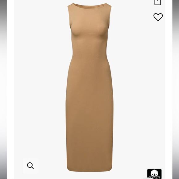 WeWoreWhat Boat Neck Midi Dress in beige - Picture 1 of 5